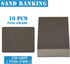Jamiikury 16Pcs 120 Grit Sanding Blocks, Fine Sanding Sponge Washable and Reusable, Wet Dry Sandpaper Sponge for Wood