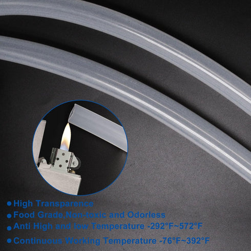 3/4"ID 3/4"ID 1"OD 3.6 Silicone Tubing, Food Grade x Silicone Tube Ft Clear Flexible Clear Tubing High Temperature