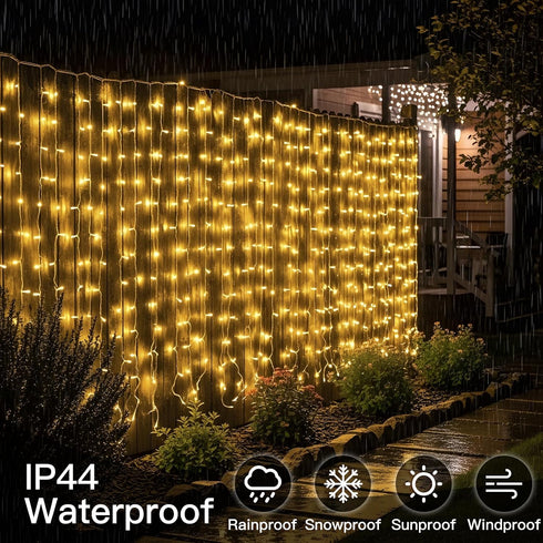 300 9.8x9.8ft suddus Curtain Lights for Bedroom, Led Curtain Lights for Backdrop, Curtain String Lights for Christmas