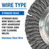 Mercer Industries 186040-6" x 3/16" x 5/8"-11 Stringer Bead Wire Wheel, .020 Stainless Steel Wire