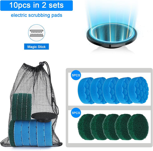 BCQDOL Set, 10 Electric Spin Scrubber Replacement Brush Heads Piece Replacement Brush Cleaning Kit for Cordless Power