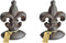 Lulu Decor Cast Iron Fleur De Lis Door Stop, 2 Lbs, Antique Brown Door Stopper (Set of 2)