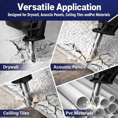 50 5/32" Tondiamo Pcs Drywall Router Bits Rotor Drywall Drill Bits High Speed Steel Spiral Guide Point Cutting Diameter