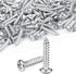 100 Pack 1/2 Inch Cable Clips, Rope Light P-Style Mounting Clips with Compatible Stainless Steel Pan Head Phillips Screws by Temoyj