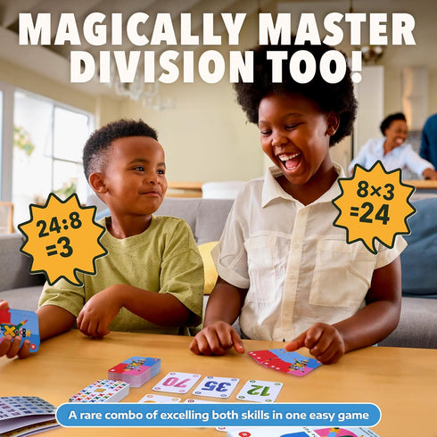 Triologyx 2nd 3rd 4th 5th Multiplication Game for Kids Interactive Math Card Game That Builds Confidence in Times
