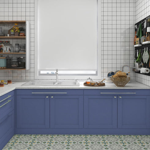 15.7" 118.1" practicalWs Blue Peel and Stick Wallpaper x Blue Contact Paper for Cabinets and Drawers, Self Adhesive