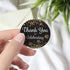 Black and Gold 60th Birthday Party Thank You Stickers, Set of 40 Stickers