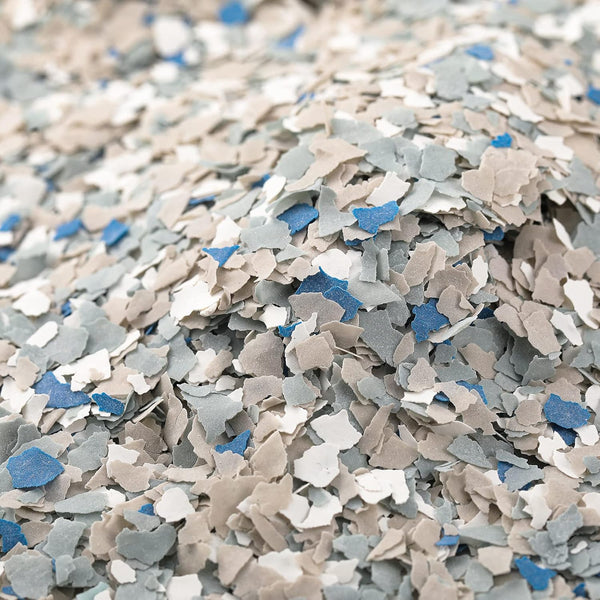 350 G/0.77 lb Decorative Color Chips Epoxy Flakes, 3-5 mm Blend for Concrete Floor Coatings