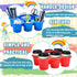 6 Pack 6 Haundry Classroom Caddy Storage Basket with Handle, Plastic Drink Cup Caddy Holder, Compartments for Kids