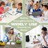 Whiteboard Notebook, Portable Dry Erase White Board Book, Reusable Double-Sided Meeting Notebook with Marker Pen