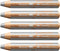 STABILO 5 x WOODY 3 in 1 Multi-Talented Jumbo Pencil, Silver