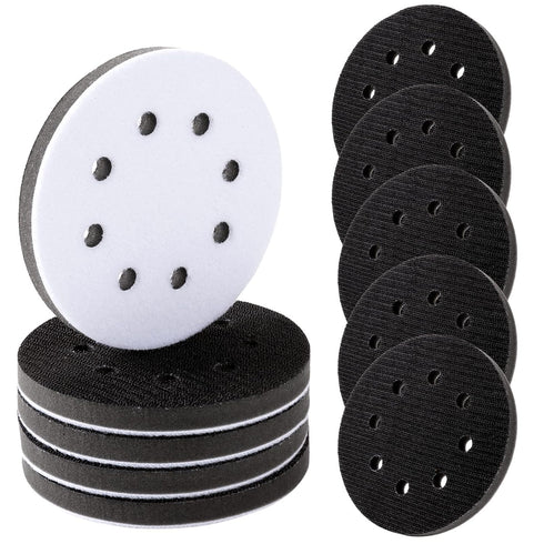 10 Pack Soft Density Interface Pads 5 Inch 8 Holes Hook and