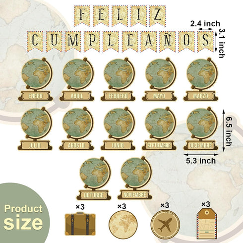 Spanish Happy Birthday Bulletin Board Set, Classroom Decorations, Birthday Chart, Calendar, Feliz Cumpleaños Supplies
