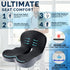 dunlips Tailbone Memory Foam Seat Cushion for Truck Drivers, Office Chairs Ergonomic Seat Cushion for Back, Sciatica