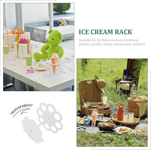 Premium Acrylic Ice Cream Cone Holder for Parties