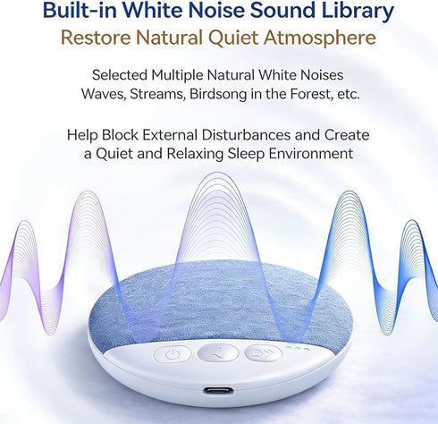 2026 New Pillow Speaker for Sleeping, Under Pillow Speakers for Sleeping Bluetooth with White Noise, Dual-Mode Bone