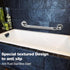 PAUANI 1/2 Rail(2PCS,30cm) Pcs Wall Mounted Grab Bar Rail - Anti-Slip Bathroom Shower Grab Bars Stainless Steel Safety