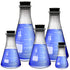 Glass Flask 5 Piece Set, Narrow Mouth Erlenmeyer, Borosilicate 3.3 Glass - 50ml to 1000ml