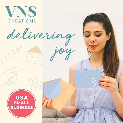 Set 100 Pack 4x6 VNS Creations Bundle - Thank You Cards With Envelopes Bulk & Stickers - - Light Blue and Pink