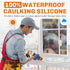 WELLUCK 100% Waterproof Silicone Caulk Sealant, Flexible Adhesive for Kitchen, Bathroom, Window, Door, Glass, Bathtub,