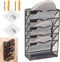 Hanging 5-Tier Mesh Sandpaper Organizer, Metal Storage Rack for 5 Inch and 6 Inch Sandpapers (Excludes Sandpaper)