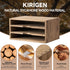 KIRIGEN Wooden Desktop Organizer, Paper Storage Letter Tray File Sorter, 3 Layer Trays for Home Office Accessories,