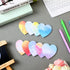 Teling 24 Pcs Heart Shaped Sticky Notes, 3 x 3 Inch Pad, Cute Colorful Memo Pads for Girls Office Supplies