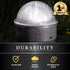 CH2233S Summit 1-7/8", 2", 2-2/8",2.5, 2-7/8",3" Classy Caps Chain Link Solar Post Cap, Silver High Output LED, Fits