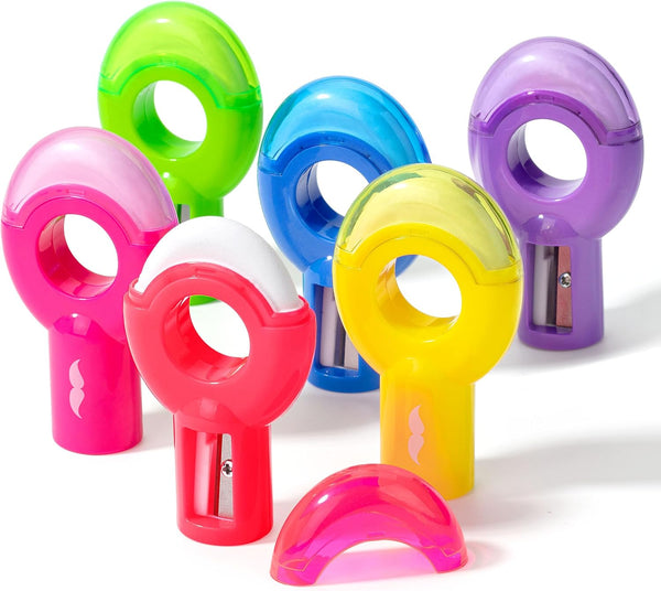 Mr. Pen- Manual Pencil Sharpener & Eraser, 6 Pack, 2-in-1 Manual Sharpeners,