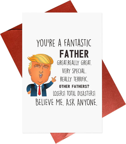 Gonzey Funny Father's Day Card, Trump Father, Humorous Greeting Card for Dad's Birthday