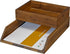 Demigo Desk Organizer Letter Tray, Set of 2 Acacia Wood for Storage Paper Letter Folders