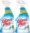 Glass Plus Glass Cleaner, 32 fl oz Bottle, Multi-Surface Glass Cleaner (Pack of 2)