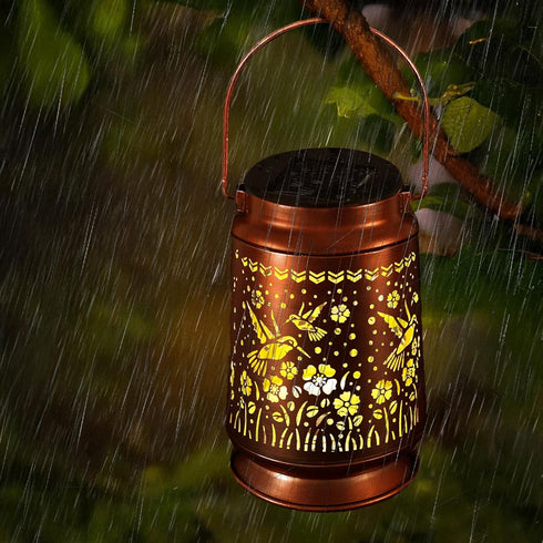 Hummingbird Solar Lanterns Outdoor Waterproof Gifts for Women Grandma Gifts for Mom Garden Decor Solar Hanging Lantern