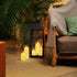 Set 5(H4 5" 6" 8" 8") Homemory Flameless Candles with Embedded Star String Fairy Lights, Battery Operated Candles, LED