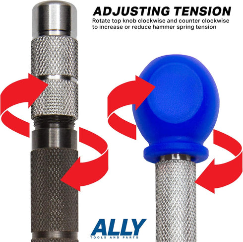 ALLY Tools Super Strong 6 Inch and 5 Inch Heavy Duty Automatic Center Punch, Perfect Automatic Center Punch for Metal, Wood, Plastic, Glass, and Marble Features Spring Loaded Center Punch Design