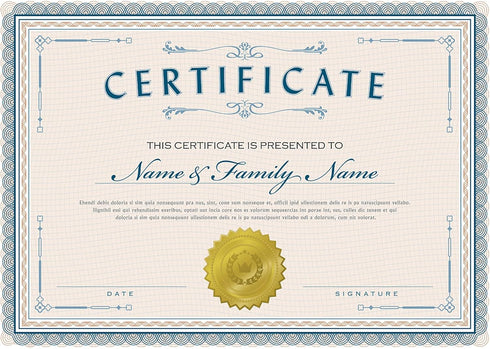 Hybsk 300pcs Notary Seals 2 inch Embossing Stickers, Gold Metallic Certificate Sealing Labels for Awards