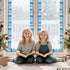 65ft Set BeYumi Snowflake Bookshelf Border Trim - Winter Snowflake Books Rolled Border Trim Christmas Gray Blue