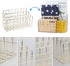 Metal Wire Desktop Mail Organizer, File Sorter, Magazine Rack for Letters, Mails, Books, Postcards (3 Slot, Gold)
