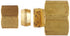 Anderson Metals Brass Tube Fitting; Coupling, 1/4" Compression x 1/4" Female Pipe