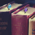 Wisdompro 2 Pcs Metal Bookmark, Retro Vintage Bronze Book Mark Ruler with Dried Flower, Gift Box for Book Lovers
