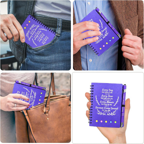 Tarevaniwa 60 30 Set Pcs Bulk Fathers Day Christian Gifts Prayer Journal for Woman - Religious Notepad with Christian