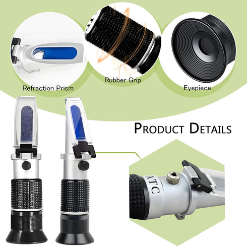 0-90% Brix Meter Refractometer - V·RESOURCING Portable Hand Held Sugar Content Measurement Tool