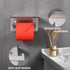 A8367BN LANC Bathroom Toilet Paper Holder with Shelf, Brushed Nickel Toilet Paper Roll Holder with Wipes Shelf