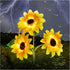 Outdoor Solar Garden Stake Lights Upgraded LED Solar Powered Light with 3 Sunflower for Garden Patio Backyard