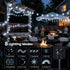 L LAMPOP 39FT 100 8 Twinkle Solar Star String Lights Outdoor Waterproof Fairy Lights LED with Lighting Modes