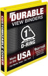 Samsill Durable 1 Inch Binder, Customizable Clear View, Yellow, Holds 225 Pages