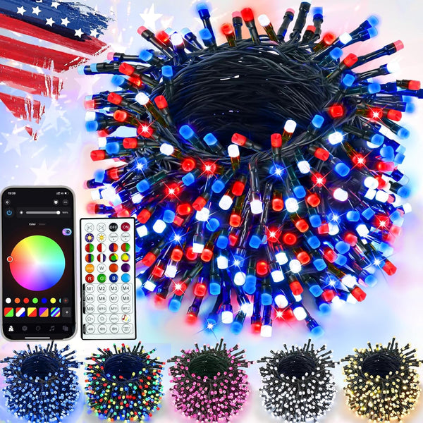 YIQU Smart Color Changing Halloween Lights, 66 FT 200 LED RGB Christmas