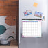 Magnetic Calendar for Fridge 2024, 10'' x 10'', Jan-Dec, 6 Topic Design with Ruled Blocks