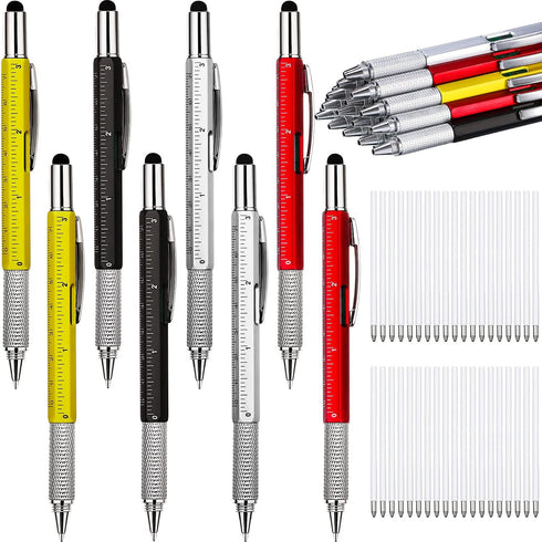 Zonon 32 Pcs Gift Pen for Men with 40 Pen Refills, 6 in 1 Multi Tech Tool Pen, Christmas Gifts for Screwdriver Pen
