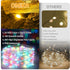50ft Dimmable 25 14 Lights,150LED Fairy Lights Plug in, Colors Modes RGB+Warm White Color Changing String Twinkle